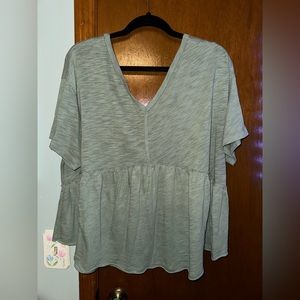 Green American Eagle oversized blouse